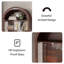 Arched Top Tempered Glass Display Cabinet, RGB Colour Changing LED Lighting Curio Cabinet, Lockable-1498137018