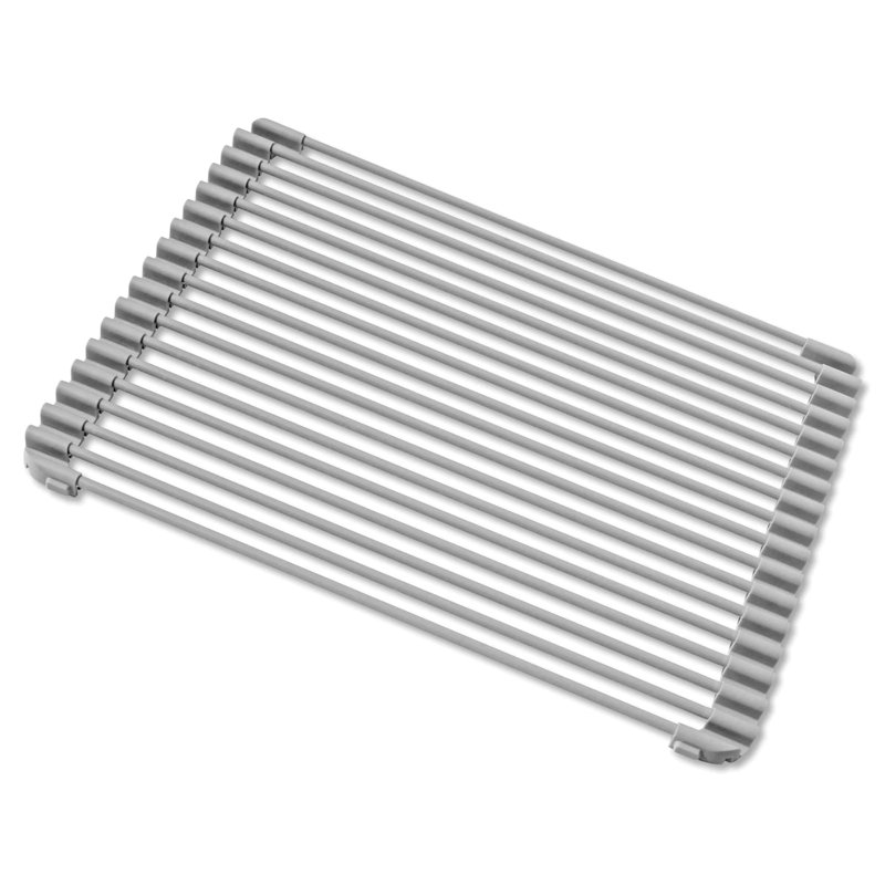 Adjustable Steel Over The Sink Dish Rack, 0.5" H x 12" W x 18" D
