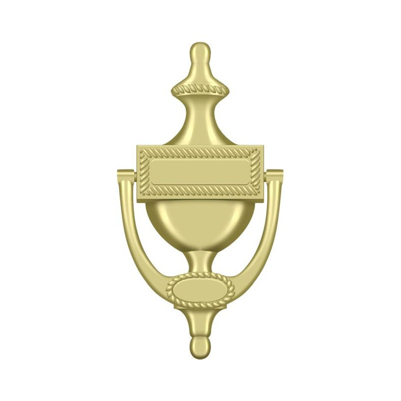 Victorian Brass Door Knocker, Polished Brass