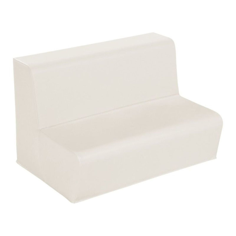 2 Seater Bench Basic - Seat Height: 12", 25" H x  40.5" W x 17" D, Ivory