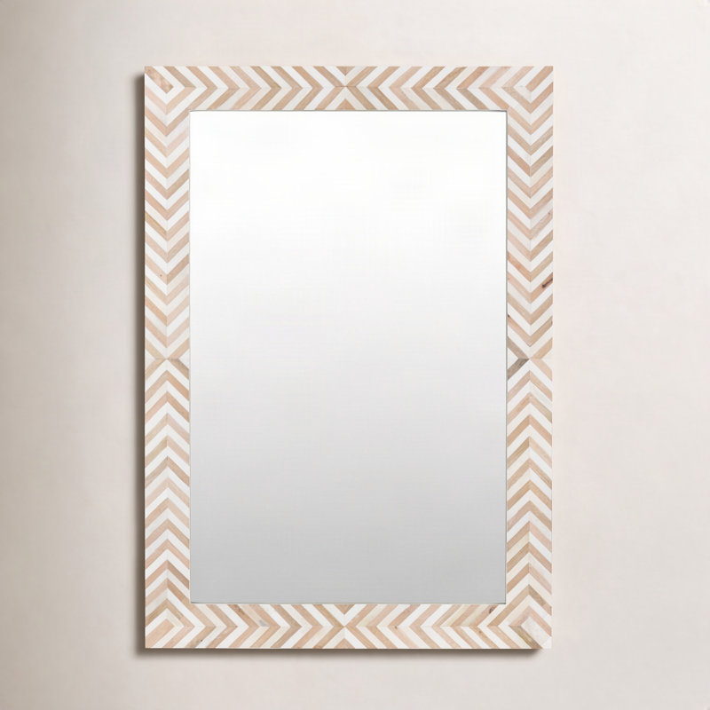 Cataldo Wood Flat Wall Mirror