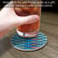 Sous-verre rond en pierre côtière