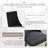 Rectangle Pedestal Dining Set with Rayon Cloth Flocking Fabric Dining Chairs Set-1008496404-1008496406-1008496411
