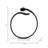 Arbelaez Modern Black Metal Hand Sculpture with Circular Design on White Marble Base 15" for Living Room or Office Decor