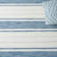 Starner Striped Handmade Tufted Wool Ivory/Light Blue Area Rug-1408051810