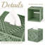 Couvercle de boîte à mouchoirs carré vert en macramé, porte-décor Boho tissé à la main