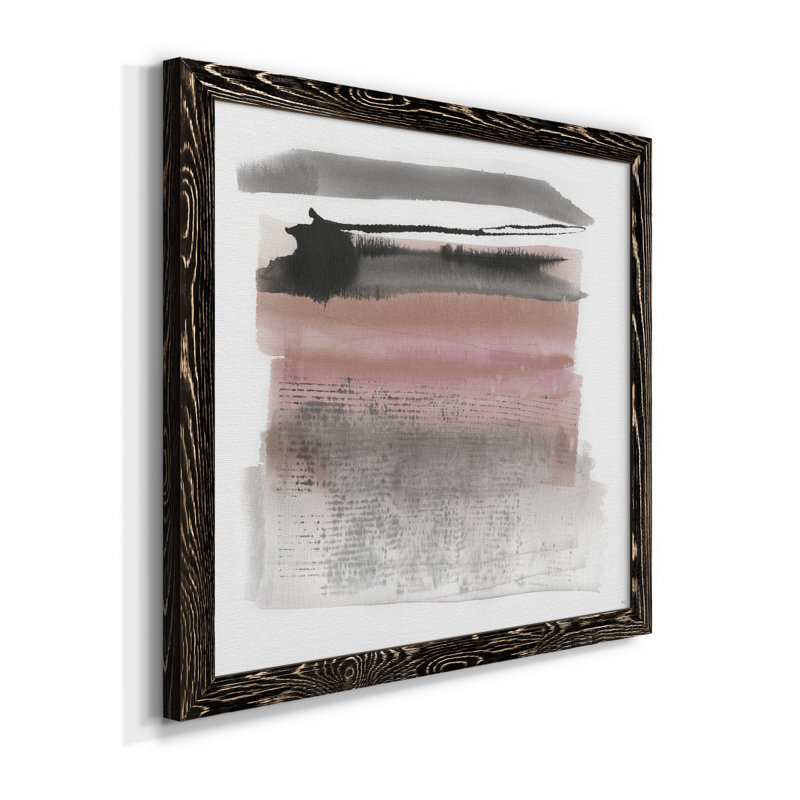 Sundown Turnwood II - Peinture sur toile encadrée, H 34,5 po x l 34,5 po x P 1,5 po, Toile encadrée argentée