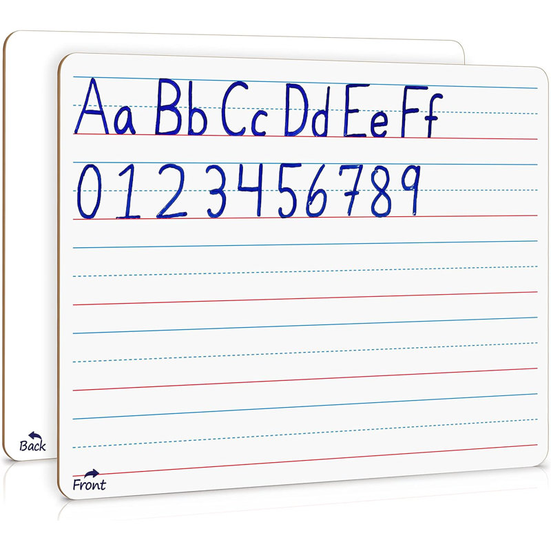 Paquet de 2: Tableau blanc effaçable à sec pour enfants