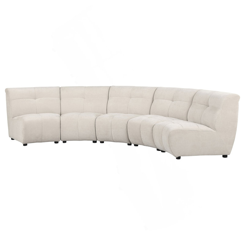 Canapé modulaire rembourré 5 pièces Oliver Ivory