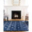 Tapis bleu marine / argent Glam-29446721