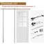 6-Lite Clear Glass Interior Sliding Glass Pocket Double Doors White Standard Door with Hardware Kit Set-131978600