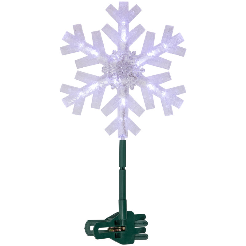 14.75 in. Plastic Snowflakes Shatterproof Tree Topper