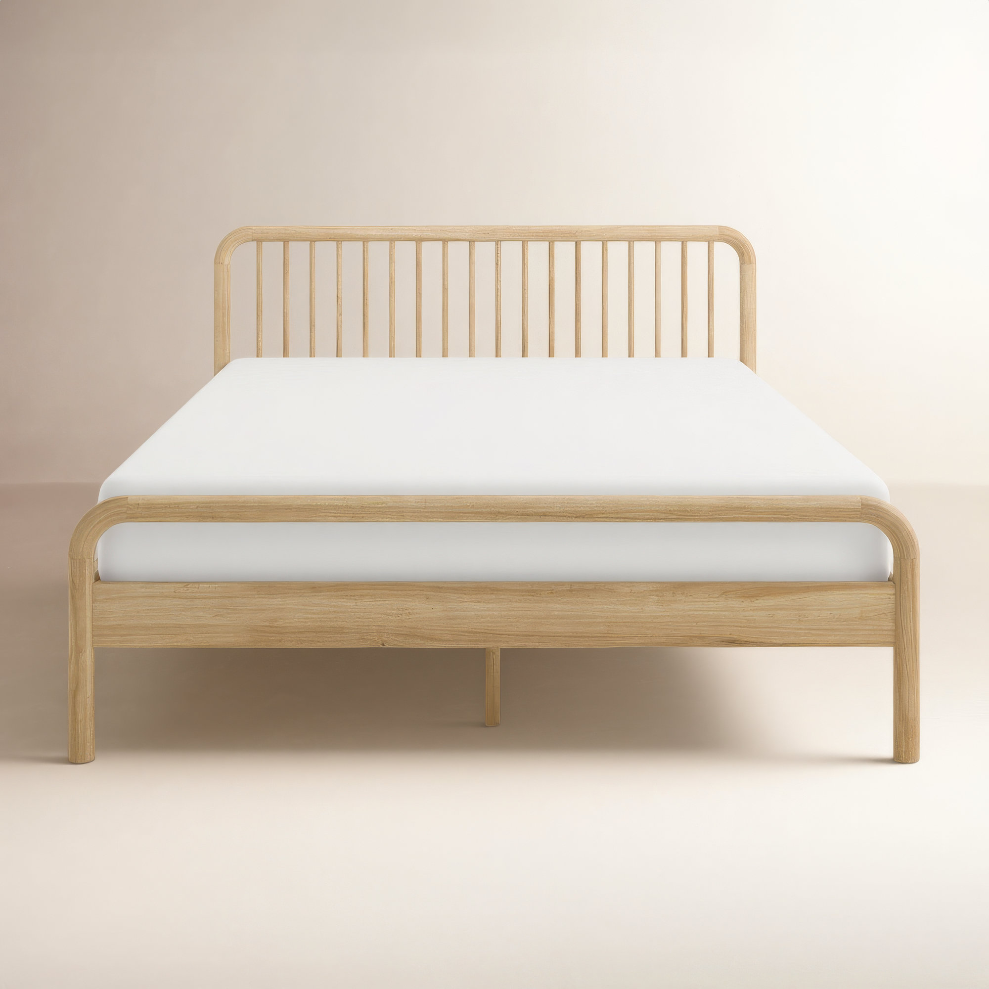 Porto Queen Bed, Natural, Queen
