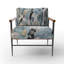 Blue And White Bohemian Medley - Upholstered Geometric Accent Side Chair-112889400