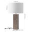 Lampe de table en travertin Vivas