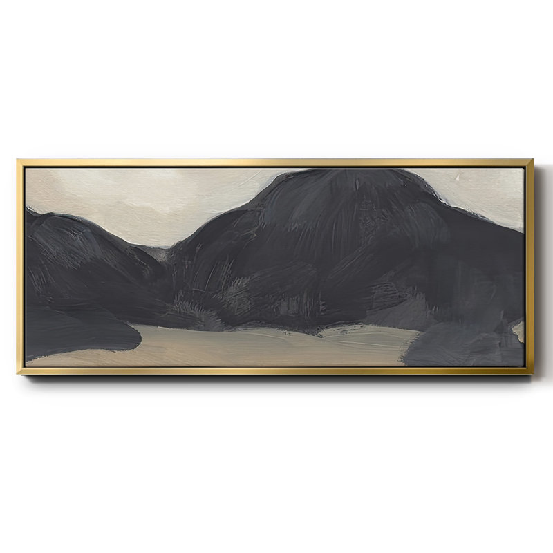 Mountain Range IV- Framed Canvas, 20" H x 50" W