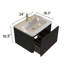 Meuble-lavabo flottant rayé 24 po avec lavabo en céramique, design moderne pour salle de bain compacte, pré-assemblé et facile à installer-124088451-124088454