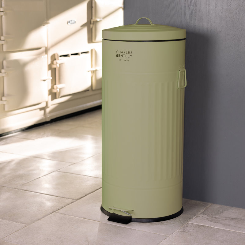 Steel Step On Kitchen Trash Can - 30L