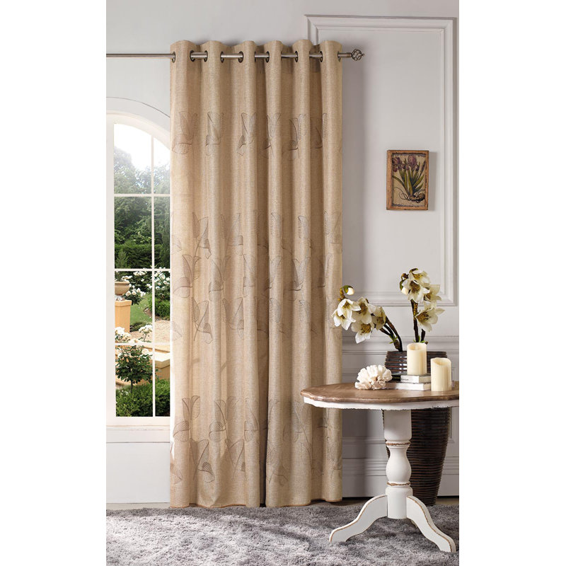 Panneau de rideau simple obscurcissant avec œillets Floral