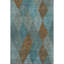 Tapis bleu sarcelle lavable à la machine Premium Prisco-79313262