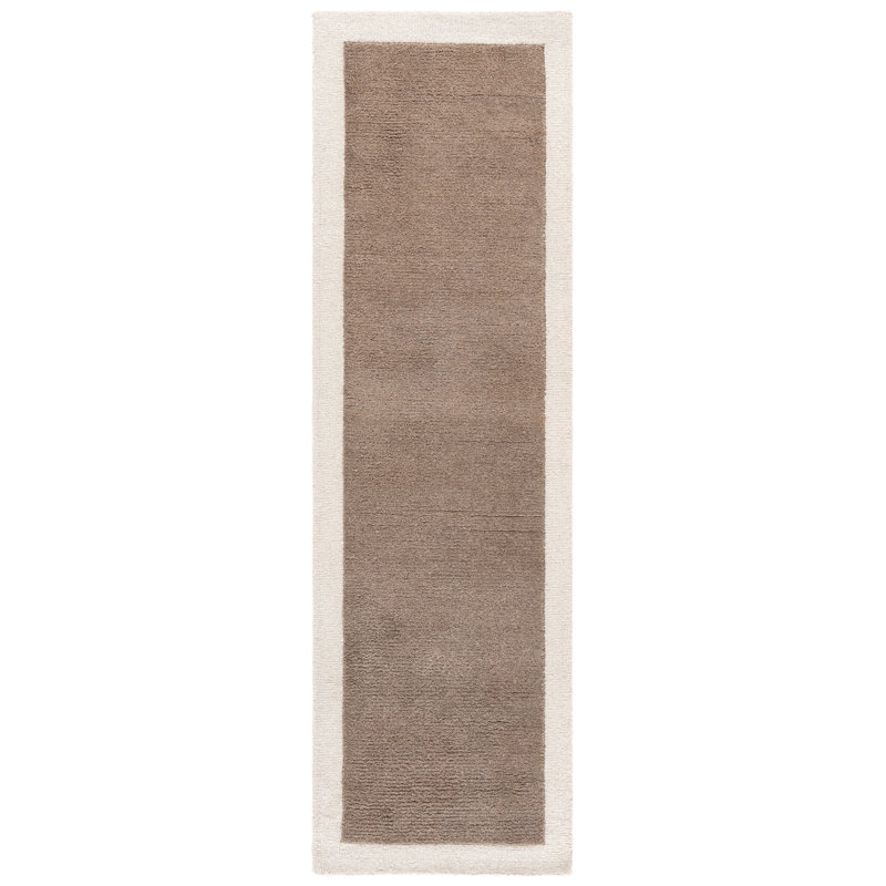 Metro Hand Tufted Wool; Cotton Solid Color Indoor Rug, Runner 2'3" x 8'