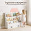Bibliothèque pour enfants à 3 niveaux avec tiroirs Montessori-1604293058