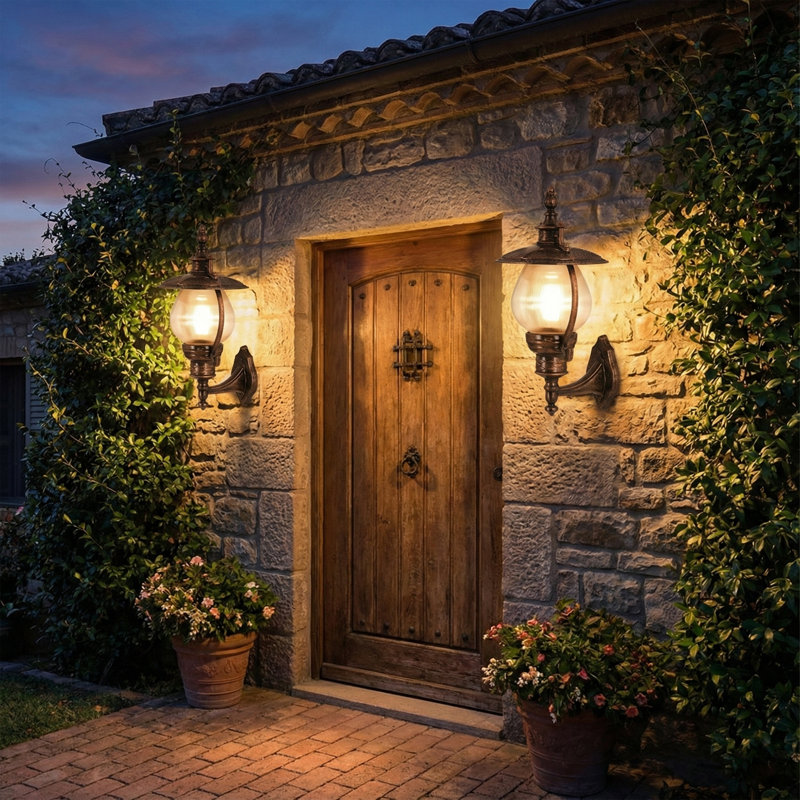 Galen 1-Light Outdoor Armed Sconce