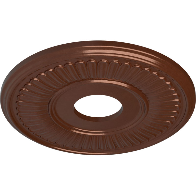 Médaillon de plafond Endurathane Needham, DE 14 5/8 po x P 2 1/4 po (convient aux auvents jusqu'à 4 1/4 po), fini argent peint à la main