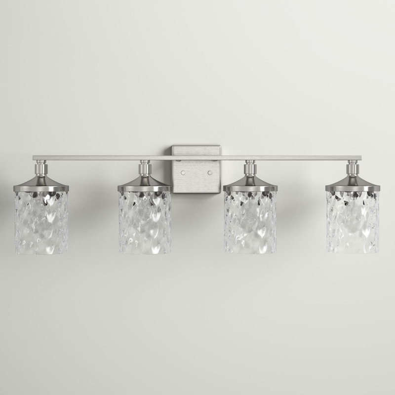 Baldwin Dimmable Vanity Light, Brushed Nickel, 4-Light