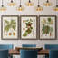 Feuilles antiques I - ensemble de 3 peintures sur toile encadrées-371832428-371832427