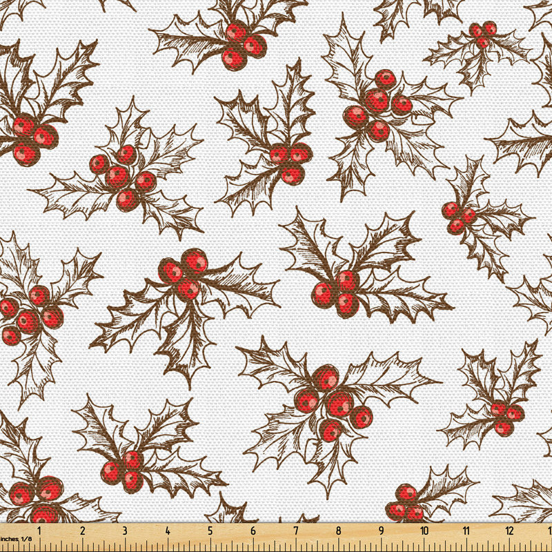 Ajayi Holly Berry Leaves Fabric