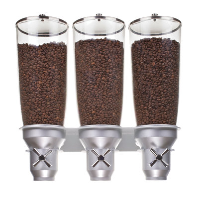Distributeur de céréales triple pot mural Turn N Serve Platinum