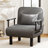 Upholstered 3-in-1 Convertible Linen Sleeper Chair-290573187