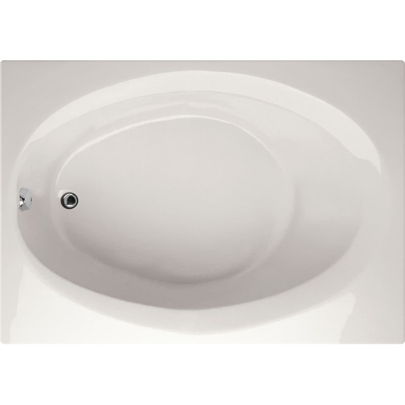 Ovation 84'' x 42'' Soaking Acrylic Bathtub, White, Matte Black