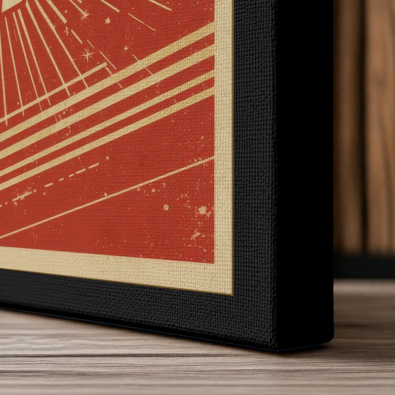 Good Times Art Deco - Wrapped Canvas, 36x24 - 91.4 x 61.0 cm, Black Border