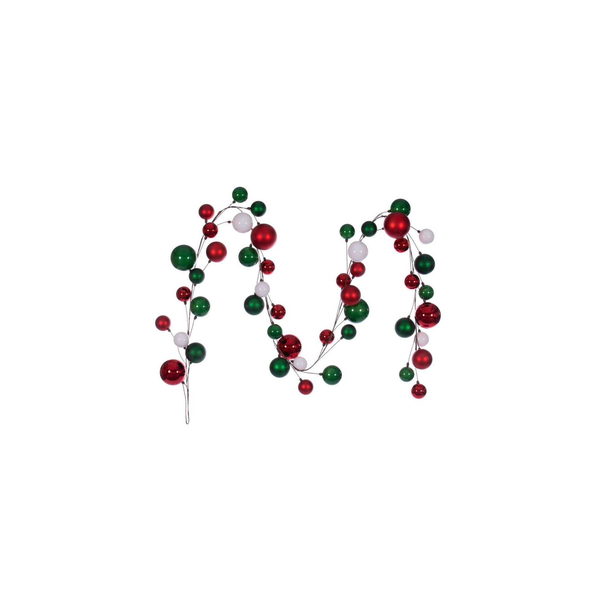 120'' in. Garland, White/Red/Green