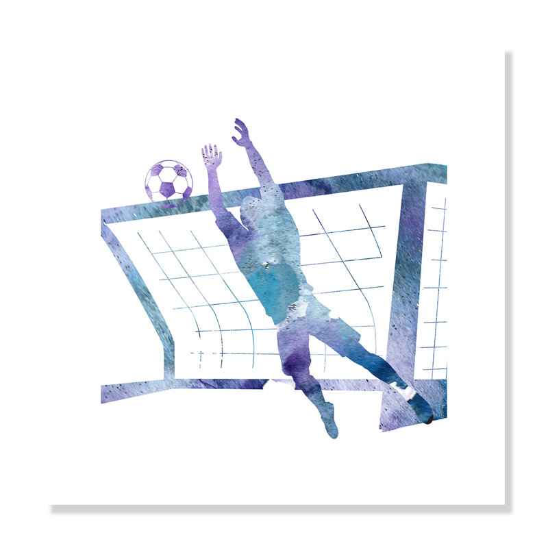 Fille de football 2, H 16 po x l 16 po x P 1 po, Papier