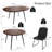 Dining Table Set, Modern Kitchen Table Set For Kitchen, Dining Room(1 Table 4 Chairs)-118554292-118554294