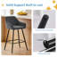 Velvet/Suede Upholstered Bar Stools with Armrests & Diamond Tufting-618645185