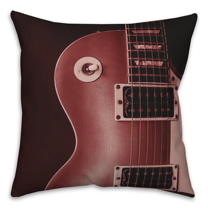 Outdoor Reversible Throw Pillow, Red