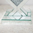 Meichele Crushed Diamond Inlay Round Coffee Table + Glam Mirrored Accent Console Table Set Of 2