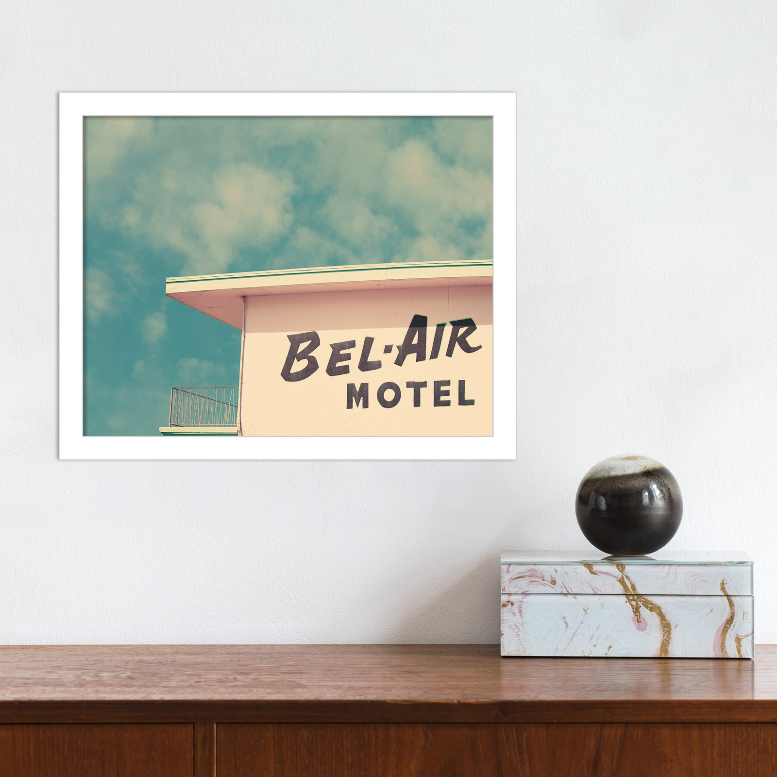 BelAir by Robert Cadloff, White, 20.25" H x 25.25" W x 0.88" D