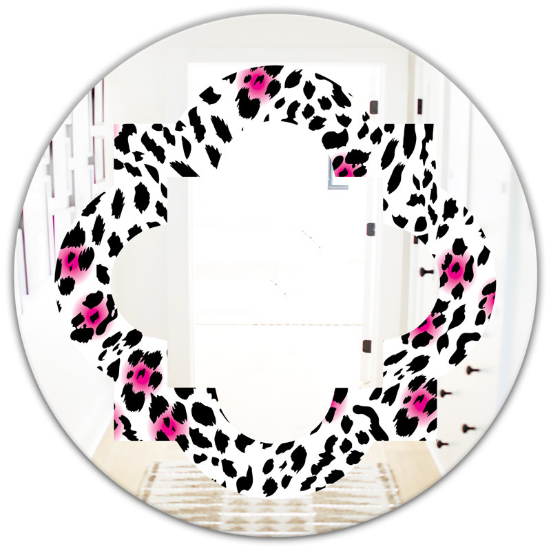 Miroir mural Quatrefoil Glam Leopard, H 31,5 po x l po