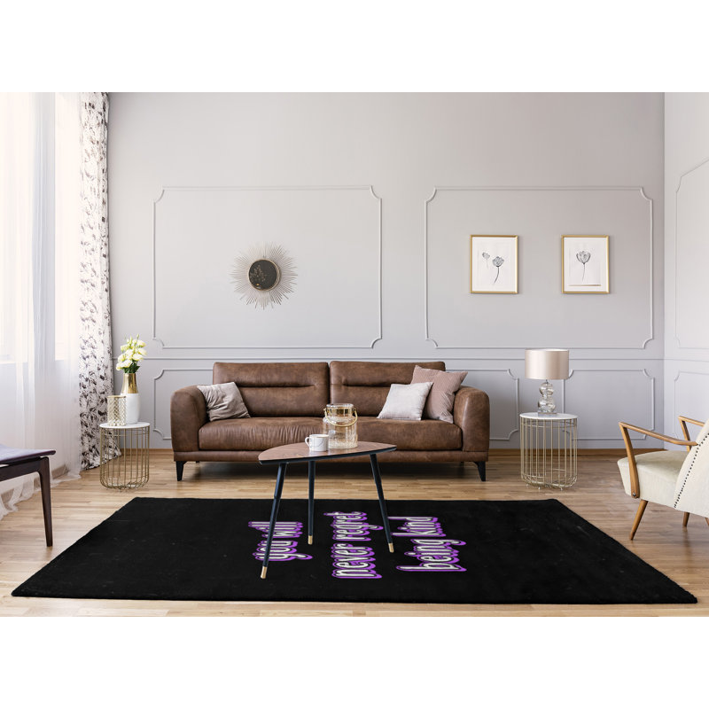 Tapis en poly-chenille style tableau noir, Rectangle 9 pi x 12 pi
