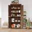 Garde-manger 71 po rustique Farmhouse - rangement en bois brun avec tablettes réglables pour la cuisine et le salon