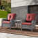 Carolina Wicker 2 - Person Patio Conversation Sets with Cushions