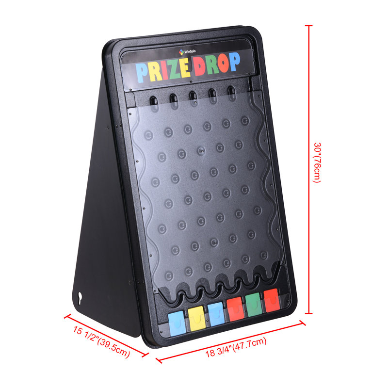 WinSpin 30 "x 19" prix pliable support de jeu de plateau de plateau de disque personnalisable 6 fentes avec 10 rondelles pour Carnaval Fête commerciale