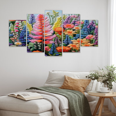 Nathanael - Art mural 5 fleurs sauvages