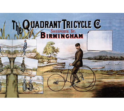 Affiche rétro pour société tricycle