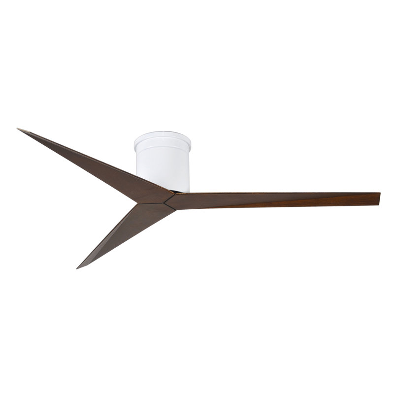 Eliza Ceiling Fan, Walnut Tone, Gloss White